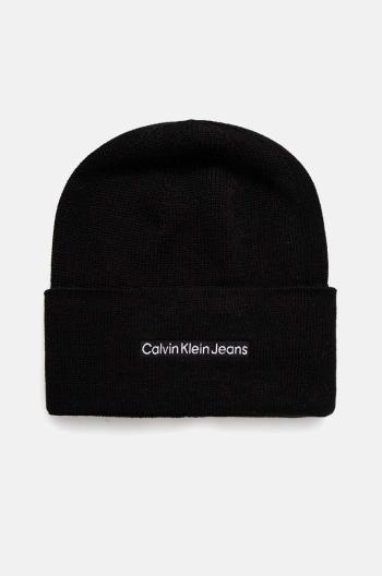 Čiapka Calvin Klein Jeans čierna farba, z tenkej pleteniny, K50K512452