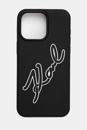 Puzdro na mobil Karl Lagerfeld iPhone 15 Pro Max 6.7 čierna farba, KLHCP15X3DRKSDLK