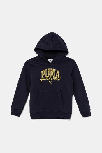 Detská bavlnená mikina Puma CLASS Hoodie TR tmavomodrá farba, s kapucňou, s potlačou, 685798