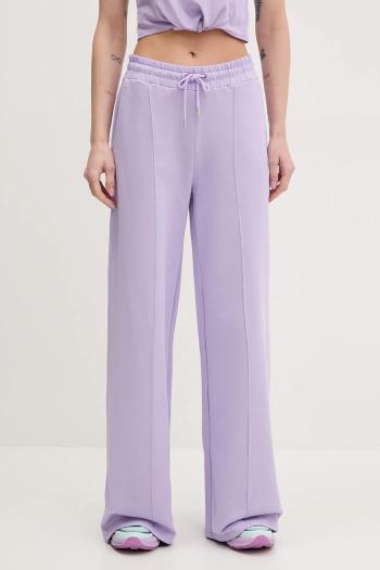 Bavlnené tepláky Guess PRIMULA dámske, fialová farba, jednofarebné, V5GB07 KCRP0