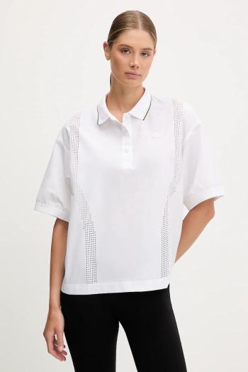 Polo tričko Lacoste dámske, biela farba, CF0060