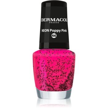 Dermacol Neon neónový lak na nechty odtieň 46 Poppy Pink 5 ml