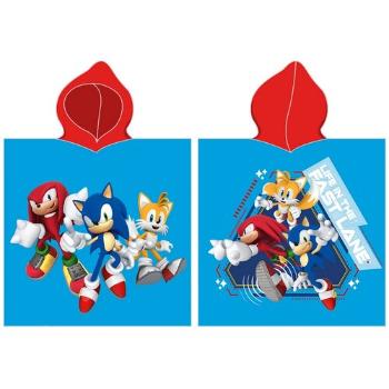 Poncho pentru copii Sonic the Hedgehog and Friends, 55 x 110 cm