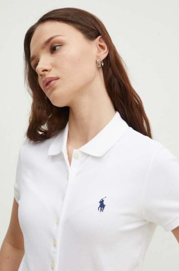 Polo tričko Polo Ralph Lauren dámske, biela farba, 211939272