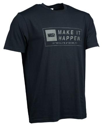 Nash tričko make it happen coordinates t-shirt black - l