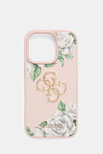 Puzdro na mobil Guess iPhone 16 Pro ružová farba, GUHCP16LPGROP4MP