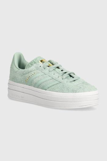 Kožené tenisky adidas Originals Gazelle Bold tyrkysová farba, IG4381