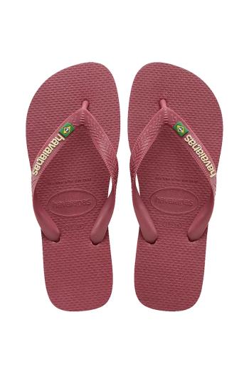Šľapky Havaianas BRASIL LOGO dámske, bordová farba, 4110850.9339