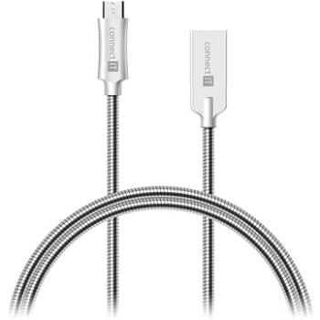 CONNECT IT Wirez Steel Knight Micro USB 1m, metallic silver (CCA-3010-SL)