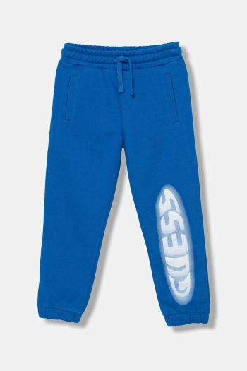 Detské bavlnené tepláky Guess s potlačou, N5YQ18 KAD74