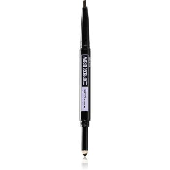 Maybelline Express Brow Satin Duo creion pentru sprâncene pulbere duo culoare 04 - Dark Brown