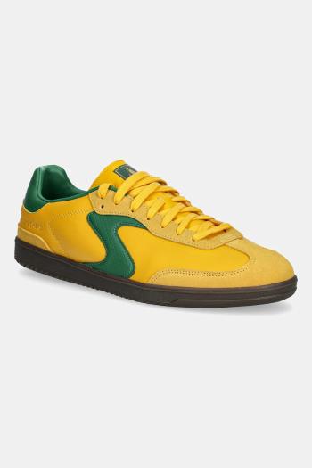 Kožené tenisky Skechers HOTSHOT pánske, žltá farba, 254152