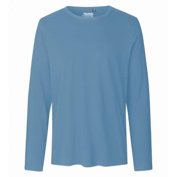 Neutral Pánske tričko s dlhým rukávom z organickej Fairtrade bavlny - Dusty indigo | XL