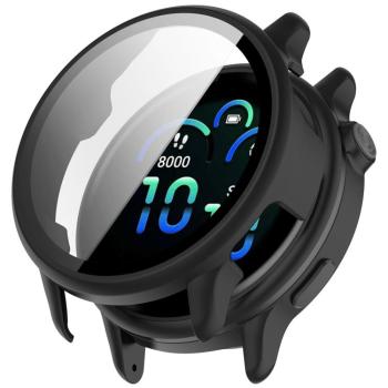 PC FULL COVER Plastový kryt so sklom pre Garmin Vivoactive 6 čierny