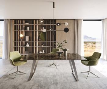 Jedálenský stôl Edge 200x100 keramický Laminam® Emperador Extra