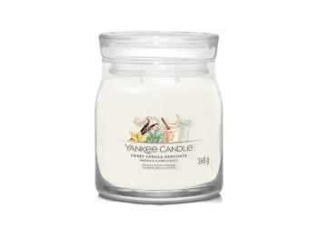 Yankee Candle Aromatická sviečka Signature sklo stredná Sweet Vanilla Horchata 368 g