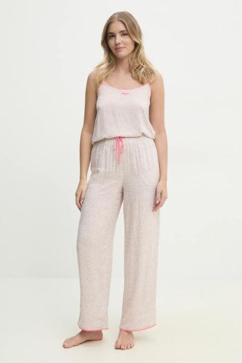 Pyžamo Dkny dámske, béžová farba, YI80043