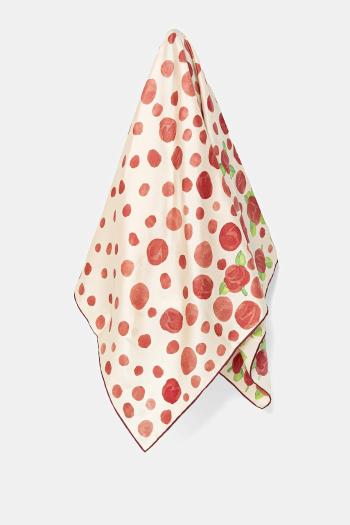 Hodvábna šatka Furla oranžová farba, vzorovaná, WT00021.BX3854.2673S4401
