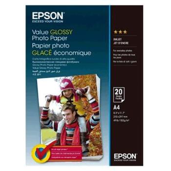 Epson Value Glossy Photo Paper, bílý lesklý foto papír, A4, 200 g/m2, 20 ks, C13S400035