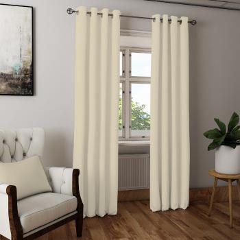 Zatemňovací dekoračný záves alebo látka, Blackout Plátno 150 cm, smotanová 150 cm