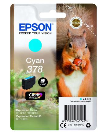 Epson T3782 Tintapatron Cyan 4,1 ml No.378, C13T37824010