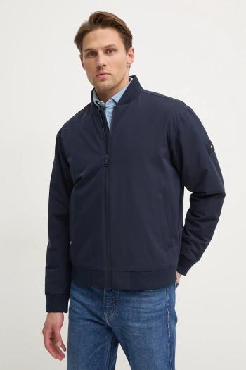 Bunda Tommy Hilfiger pánsky, tmavomodrá farba, prechodná, MW0MW37789