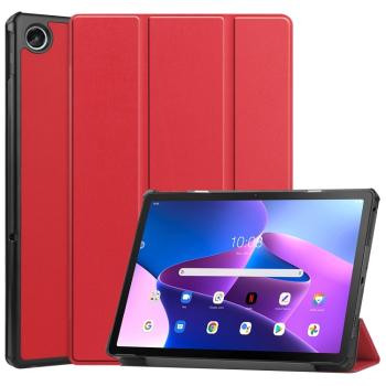 LEATHER Zaklápací obal pre Lenovo Tab M10 Plus 3. generácia červený