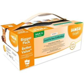 Kapsičky IAMS morské a suchozem. mäso v omáčke multipack 4 080 g (8710255100449)