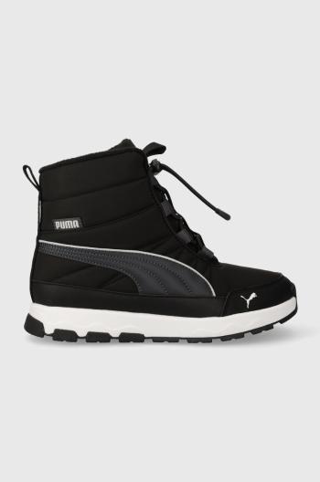 Detské zimné topánky Puma Evolve Boot Jr čierna farba