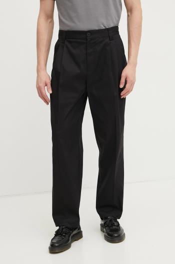 Nohavice Versace Jeans Couture pánske, čierna farba, rovné, 78GAA106 N0311