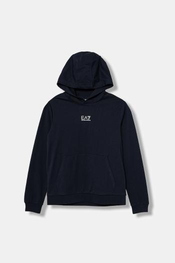 Detská bavlnená mikina EA7 Emporio Armani biela farba, s potlačou, 7B000024 AF10380
