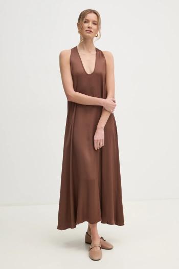 Šaty Fracomina hnedá farba, maxi, oversize, FS25SD3005W64101