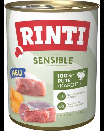 RINTI Sensible conserva 800 g pentru caini, curcan si morcovi