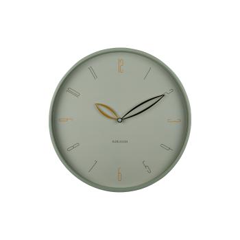 Dizajnové nástenné hodiny Karlsson 6012GR zelené,priemer 40 cm