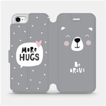 Flipové pouzdro na mobil Apple iPhone 7 - MH06P Be brave - more hugs (5903226740666)