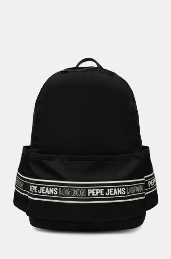 Ruksak Pepe Jeans OTTO DUBLIN pánsky, čierna farba, veľký, s nášivkou, PM030859