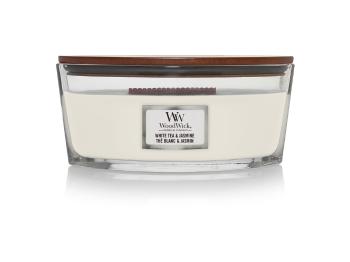 WoodWick Vonná sviečka loď White Tea & Jasmine 453 g