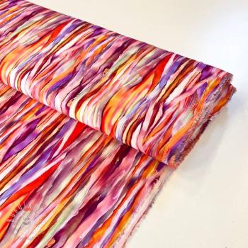 Viskóza RADIANCE Abstract stripes pink digital print