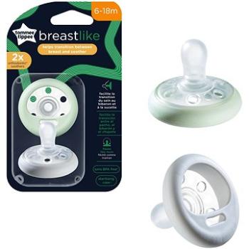 Tommee Tippee Natural cumlík C2N silikón 2 ks, 6 – 18 mes. (5010415334305)