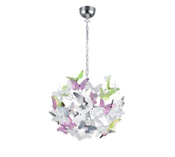 Závesné osvetlenie Reality Butterfly chróm R30214017