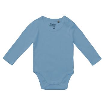 Neutral Detské body s dlhými rukávmi z organickej Fairtrade bavlny - Dusty indigo | 74