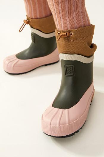 Detské gumáky Liewood Isaac Technical Rainboot zelená farba, LW19230