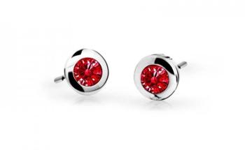 Cutie Jewellery Detské náušnice z bieleho zlata C1537-30-X-2 červená