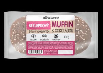 ALLNATURE Bezlepkový Muffin s čokoládou sypaný amaranthom čerstvý 100 g