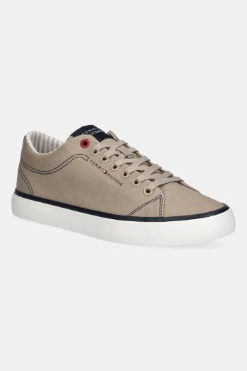 Tenisky Tommy Hilfiger TH HI VULC LOW CORE ITHACA hnedá farba, FM0FM05397