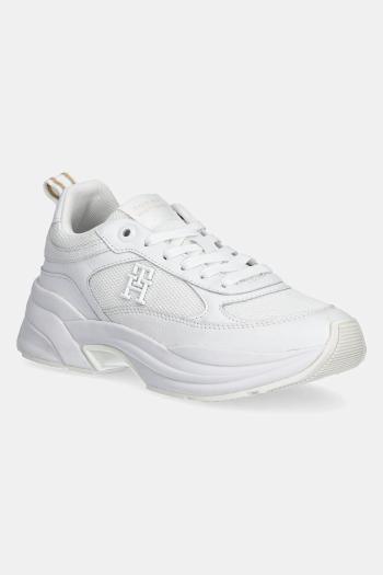 Tenisky Tommy Hilfiger TH CHUNKY RUNNER dámske, biela farba, FW0FW08474