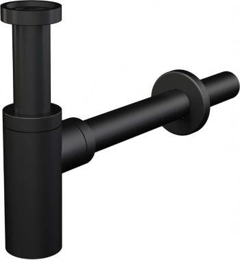 Kielle - Sifony Umývadlový sifón, priemer 32 mm, okrúhly, kov, matná čierna 30901014
