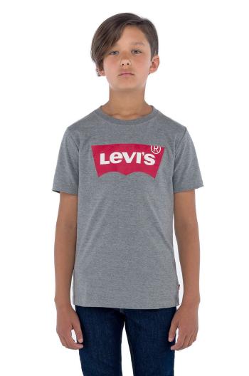 Detské tričko Levi's šedá farba, s potlačou