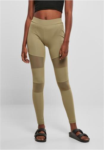 Urban Classics Ladies Tech Mesh Leggings khaki - XS