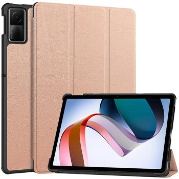 LEATHER Zaklápací kryt pre Xiaomi Redmi Pad SE ružovozlatý